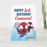 Spidey | Personalised Happy Birthday  Card<br><div class="desc">There's no better way to wish that special kid in your life Happy Birthday than with this personalised Spidey Birthday Card. Customise by adding your child's name and age!</div>