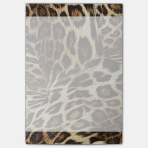 Spiffy Leopard Spots Leather Grain Look Post-it Notes