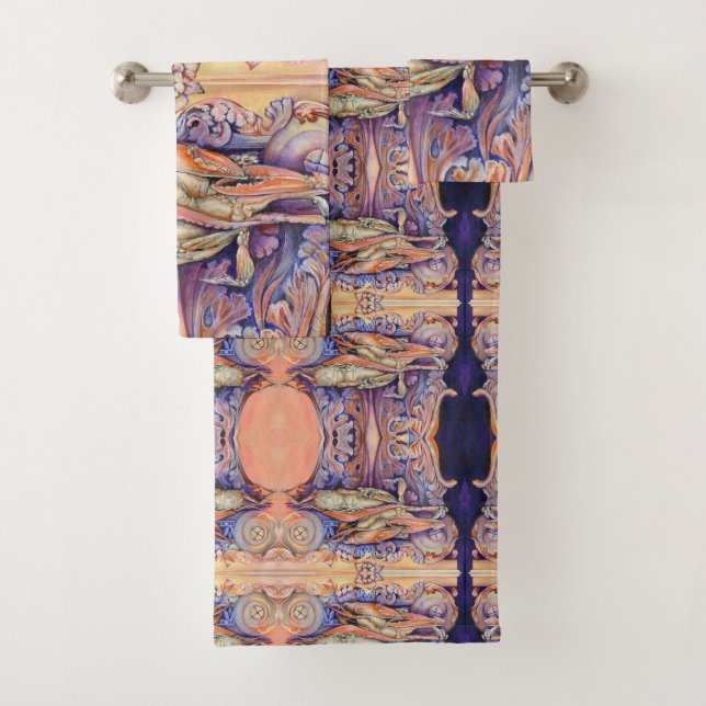 Spike and Curly playing Tag Bath Towel Set (Insitu)