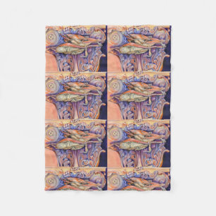 Spike and Curly Playing Tag Fleece Blanket