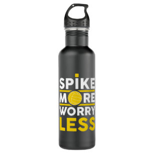 Spike More Worry Less Volleyball Spikeball Design  710 Ml Water Bottle