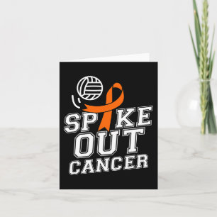 Spike Out Volleyball Leukaemia Cancer Awareness Ri Card
