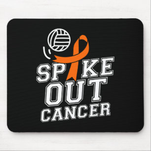 Spike Out Volleyball Leukaemia Cancer Awareness Ri Mouse Pad