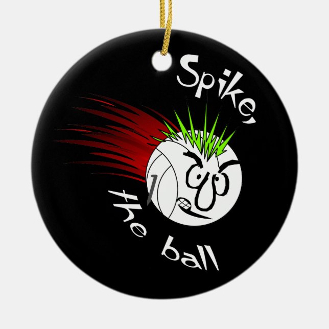 Spike, The Ball Ceramic Tree Decoration (Front)