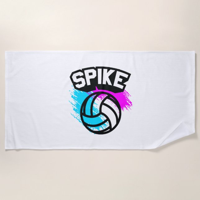 Spike Volleyball Beach Towel (Front)