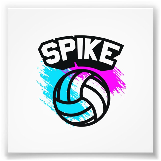 Spike Volleyball Photo Print (Front)
