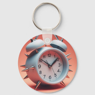 Spiked Alarm Clock Key Ring