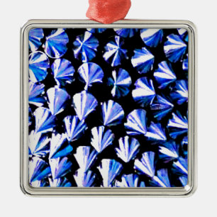 Spiked Blue Silver Metal Tree Decoration