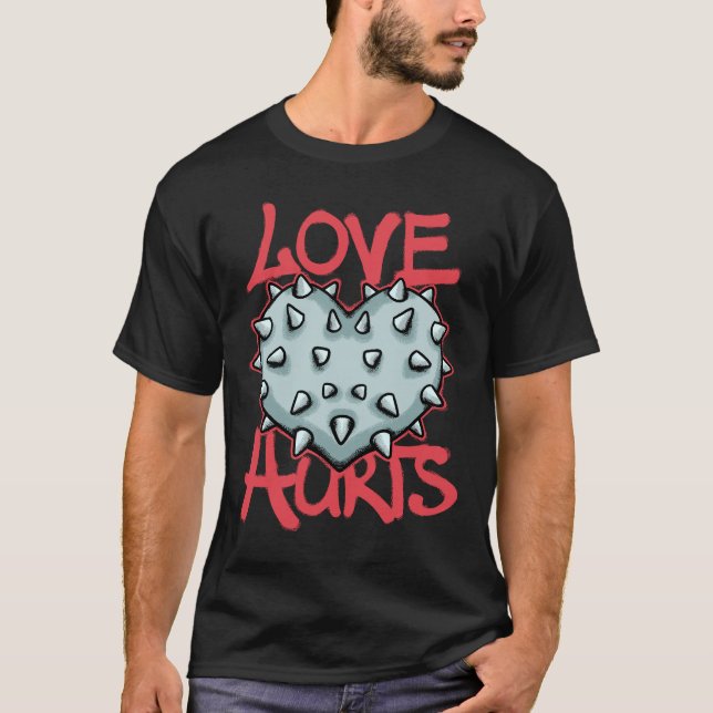 Spiked Heart streetwear T-Shirt (Front)