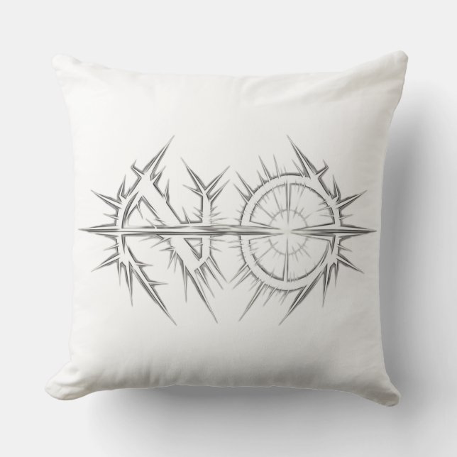 Spiked "NO" Ring Slash Cushion (Front)
