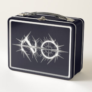 Spiked "NO" Ring Slash Metal Lunch Box