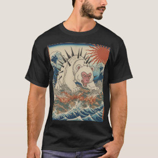 Spiked White Monkey Tsunami T-Shirt