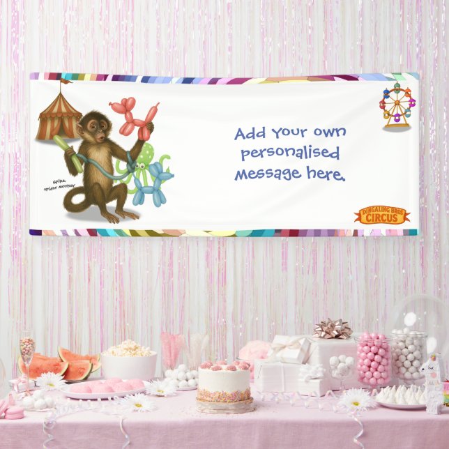 Spike's balloon monkey magic banner (Party)