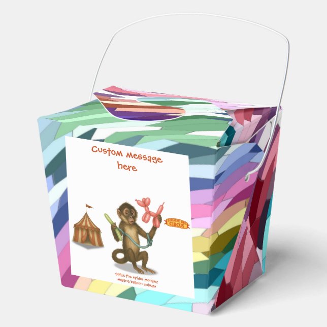 Spike's balloon monkey magic favour box (Front)