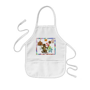 Spike's balloon monkey magic kids apron