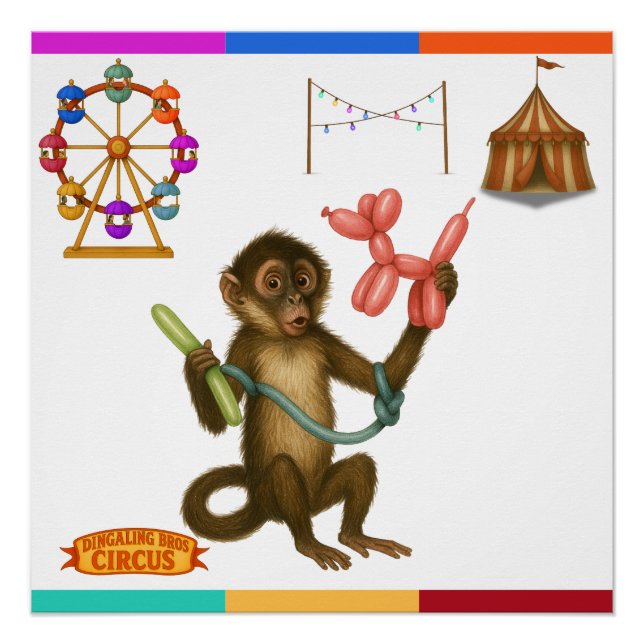 Spike's balloon monkey magic poster (Front)