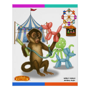 Spike's balloon monkey magic poster