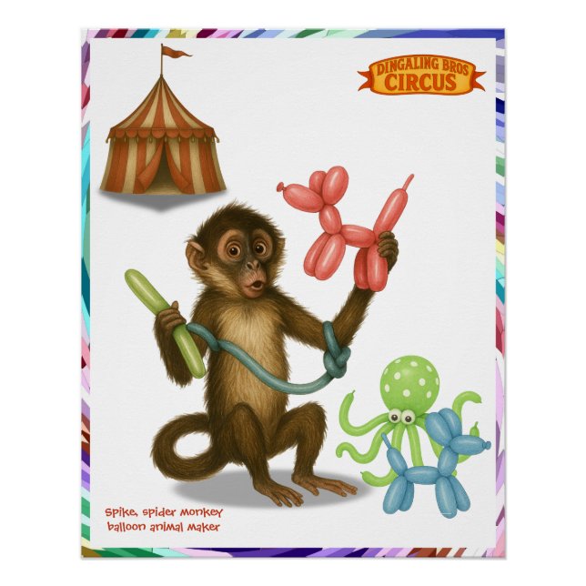 Spike's balloon monkey magic poster (Front)