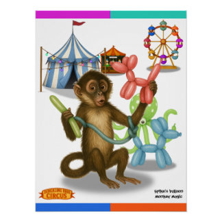 Spike's balloon monkey magic poster