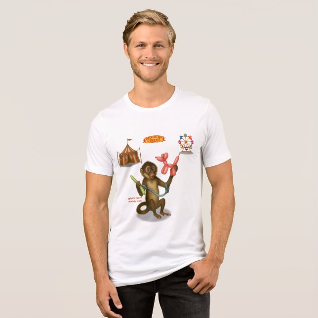 Spike's balloon monkey magic Tri-Blend shirt (Front Full)