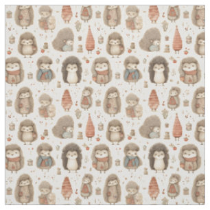 Spikey Charm: Whimsy Hedgehog Fabric