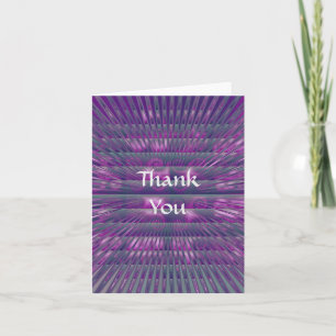 Spikey Purple Vertical Thank You Card