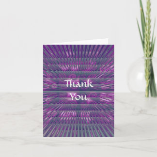 Spikey Purple Vertical Thank You Card