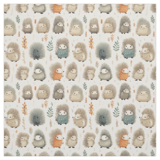 Spiky Charm: Whimsy Porcupine Fabric (Swatch)