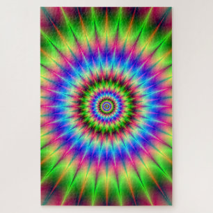 Spiky Color Explosion Jigsaw Puzzle