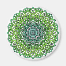 Spiky Green Flower Mandala