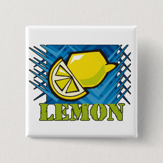 Spiky Lemon 15 Cm Square Badge