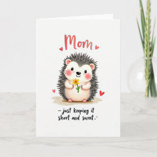 Spiky Sweet Mum Illustration Card