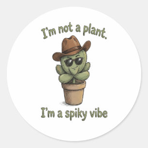 Spiky Vibe Cactus Sticker - Plant Lover