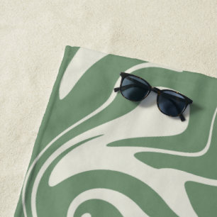 Spill - Green Beach Towel