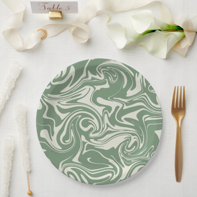 Spill - Green Paper Plate (Wedding)