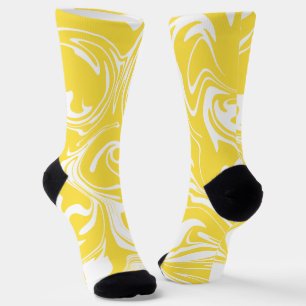 Spill - Lemon Yellow and White Socks