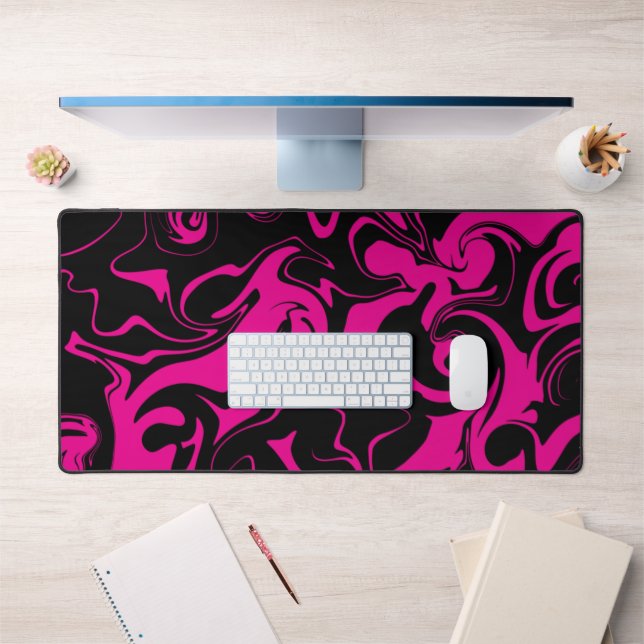 Spill - Magenta and Black Desk Mat (Office 1)