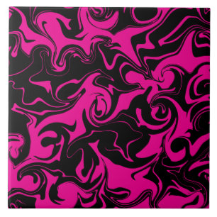 Spill - Magenta and Black Tile