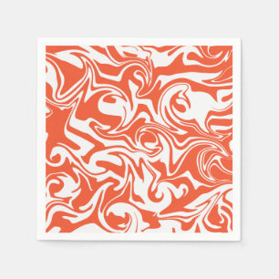 Spill - Orange and White Napkin