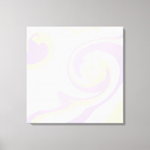 Spill - Pastel Pink, Yellow and Purple  Canvas Print