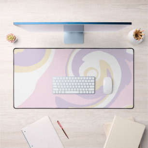 Spill - Pastel Pink, Yellow and Purple  Desk Mat