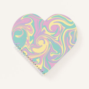 Spill - Pastel Pink, Yellow, Purple and Green Notebook