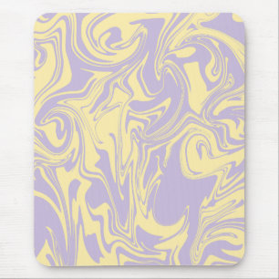 Spill - Pastel Yellow and Purple Mouse Pad