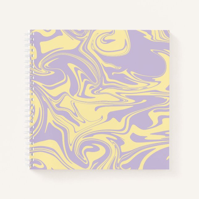 Spill - Pastel Yellow and Purple Notebook (Front)