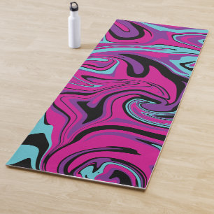 Spill - Pink, Purple, Blue and Black Yoga Mat