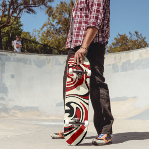 Spill - Red & Cream Skateboard