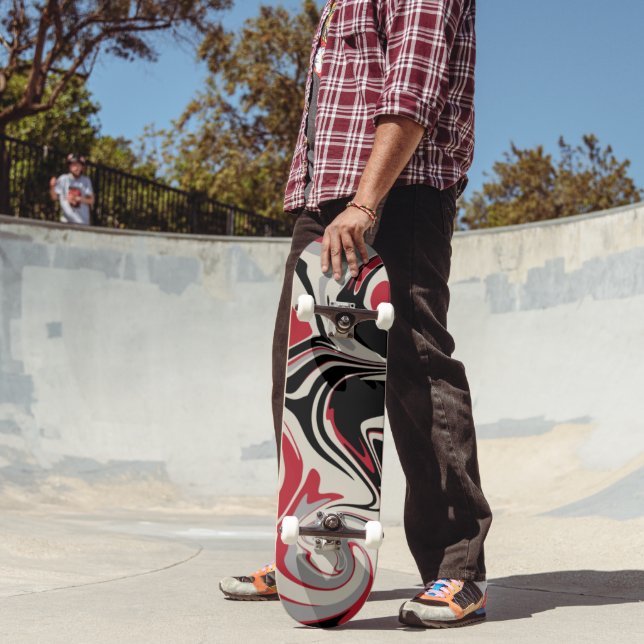 Spill - Red, Grey, Black and Bone White Skateboard (Outdoor 2)