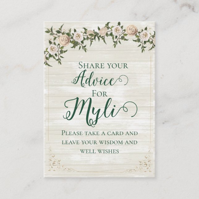 Spill the Tea Bridal Shower Flat Advice Card (Front)
