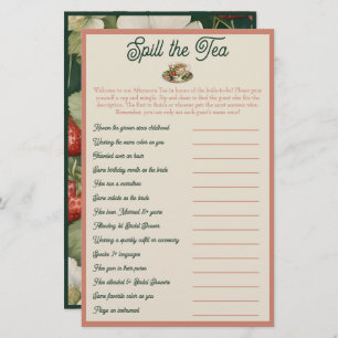 Spill the Tea: Bridal Shower Mix and Mingle Game
