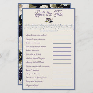 Spill the Tea: Bridal Shower Mix and Mingle Game
